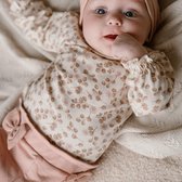 Dirkje Baby Setje: Shirtje Broekje met Haarbandje Roze Organic cotton maat 56