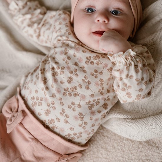 Chemise-pantalon Dirkje avec bandeau rose en coton biologique taille 56