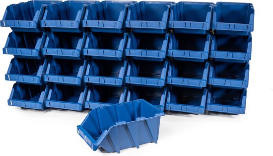 Foto: Begra stapelbak 25 stuks stapelbaar en nestbaar 36 x 22 x 15 cm magazijnbak opslagbak opbergbox