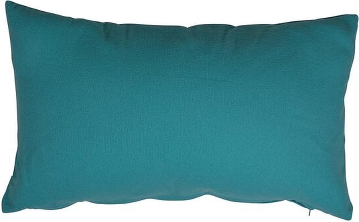 Linen & More Flannel Turquoise Kussen | 30 X 50 | Sierkussen Voor Woonkamer Of Slaapkamer Blauw