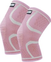 U Fit One 2 Stuks Knie Brace - Knee Sleeves - Kniebeschermers - Knieband - Knee Support & Bandage - Sportbrace - Maat L - Roze