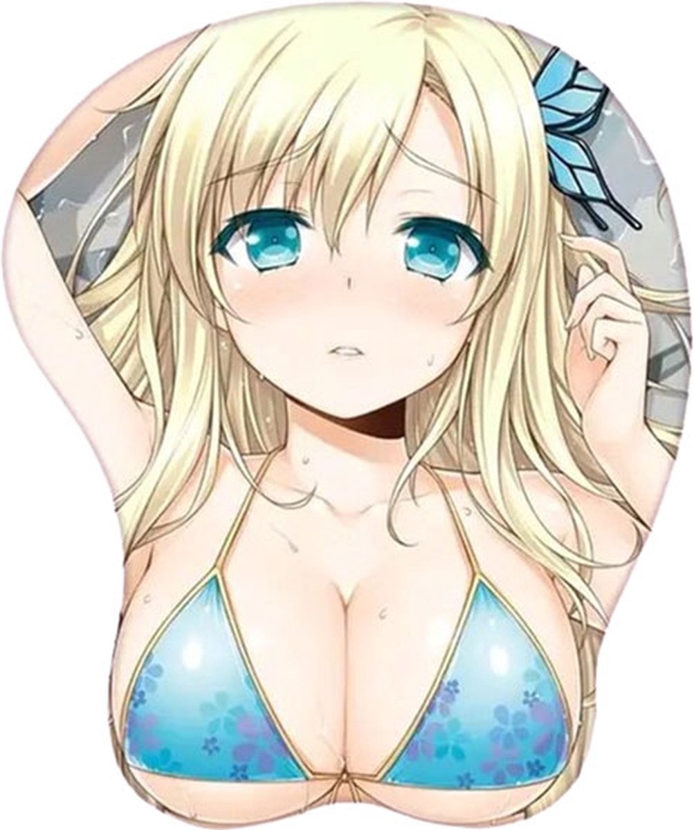 Cosplay muismat Beha en borsten - Leuke muismat - 3D - Anime - Sexy muismat - Polssteun - Kantoor