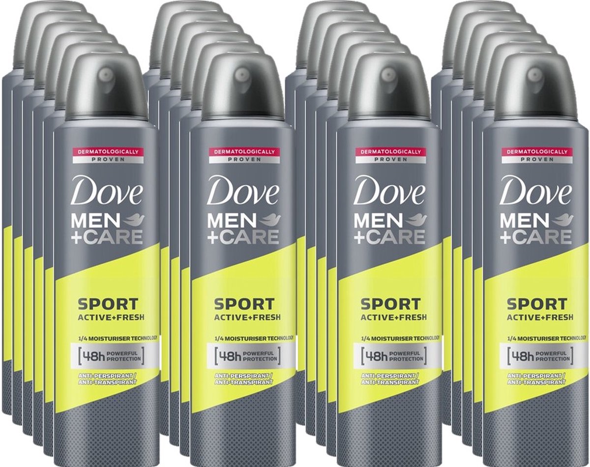 Goedkoopste Dove Deo Spray - Sport Active Fresh - Voordeelverpakking 24 x 150 ml
