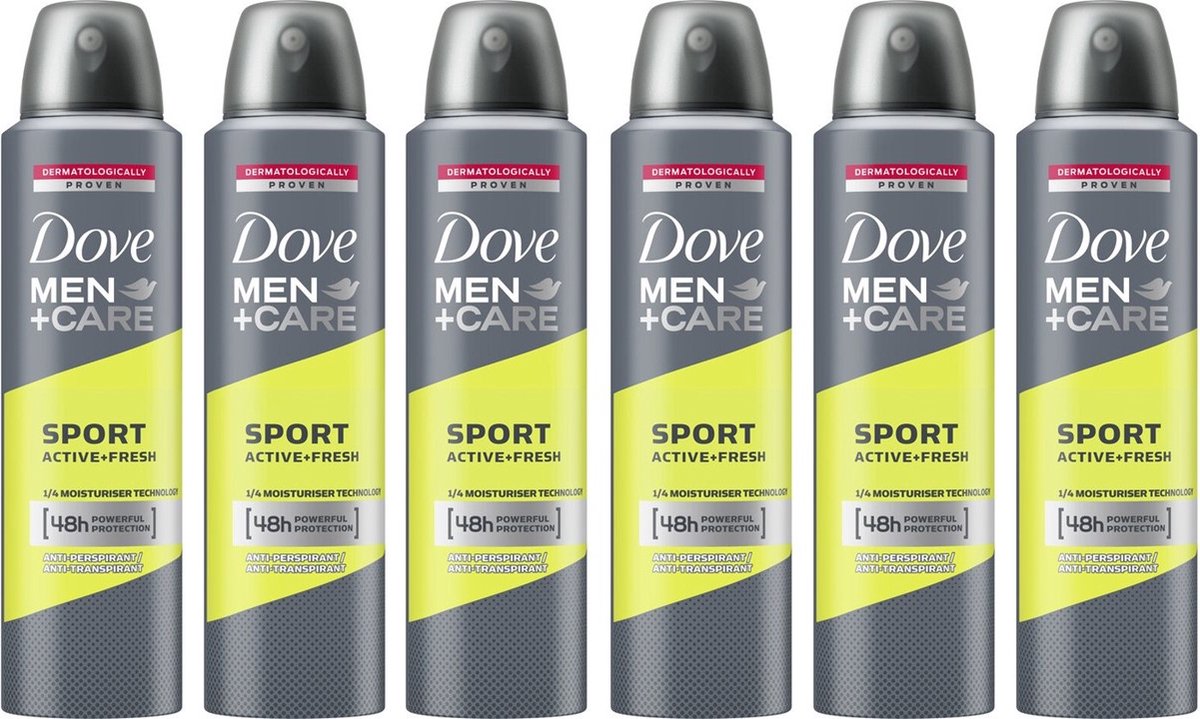 Goedkoopste Dove Deo Spray - Sport Active Fresh - Voordeelverpakking 6 x 150 ml