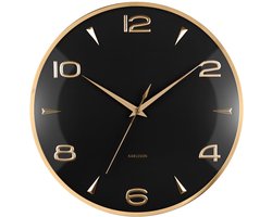 Karlsson Wandklok Sienna Glow - Zwart - 40.6x5x40.6cm - Wandklok Scandinavisch