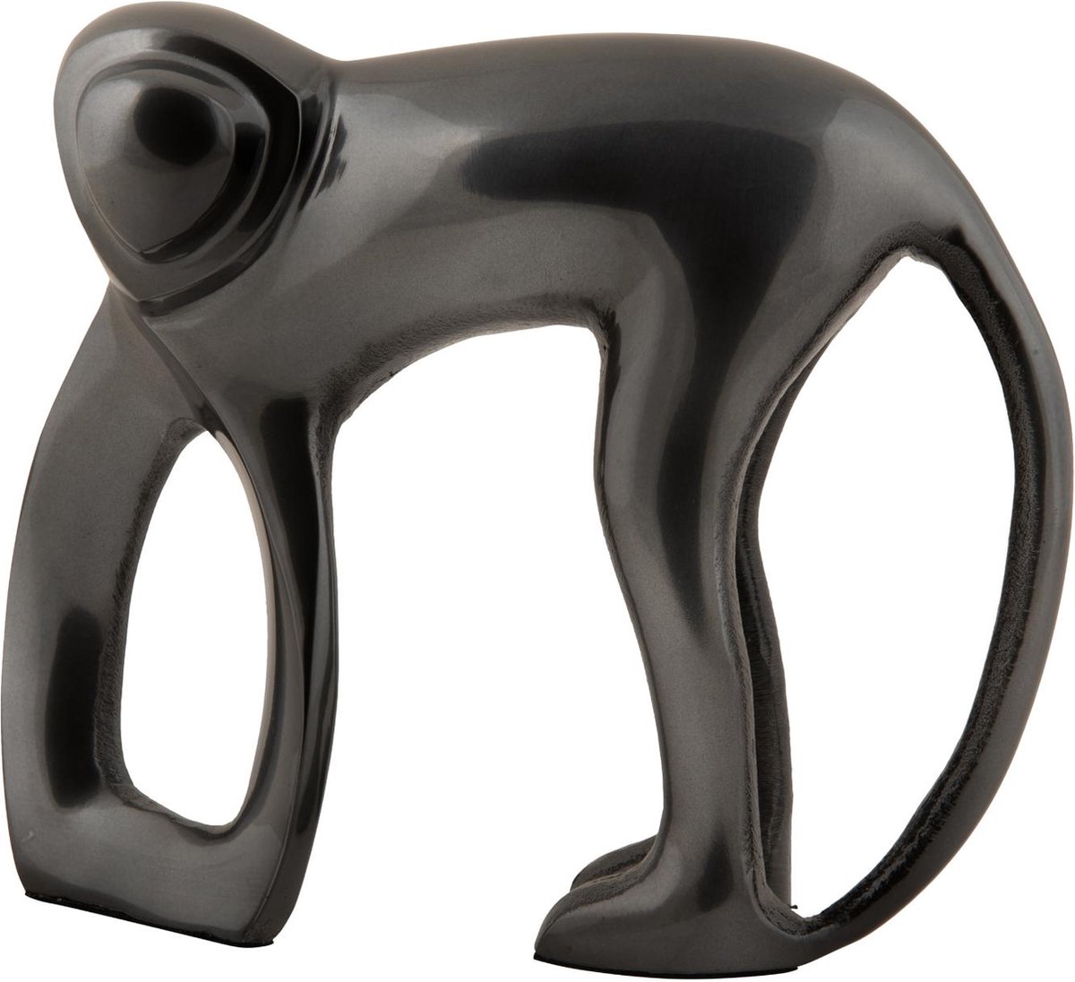 Ornament Monkey - Grijs - 17x5x15cm - Scandinavisch - Aluminium - Moederdag - Moederdag cadeautje - Moederdag cadeau voor mama