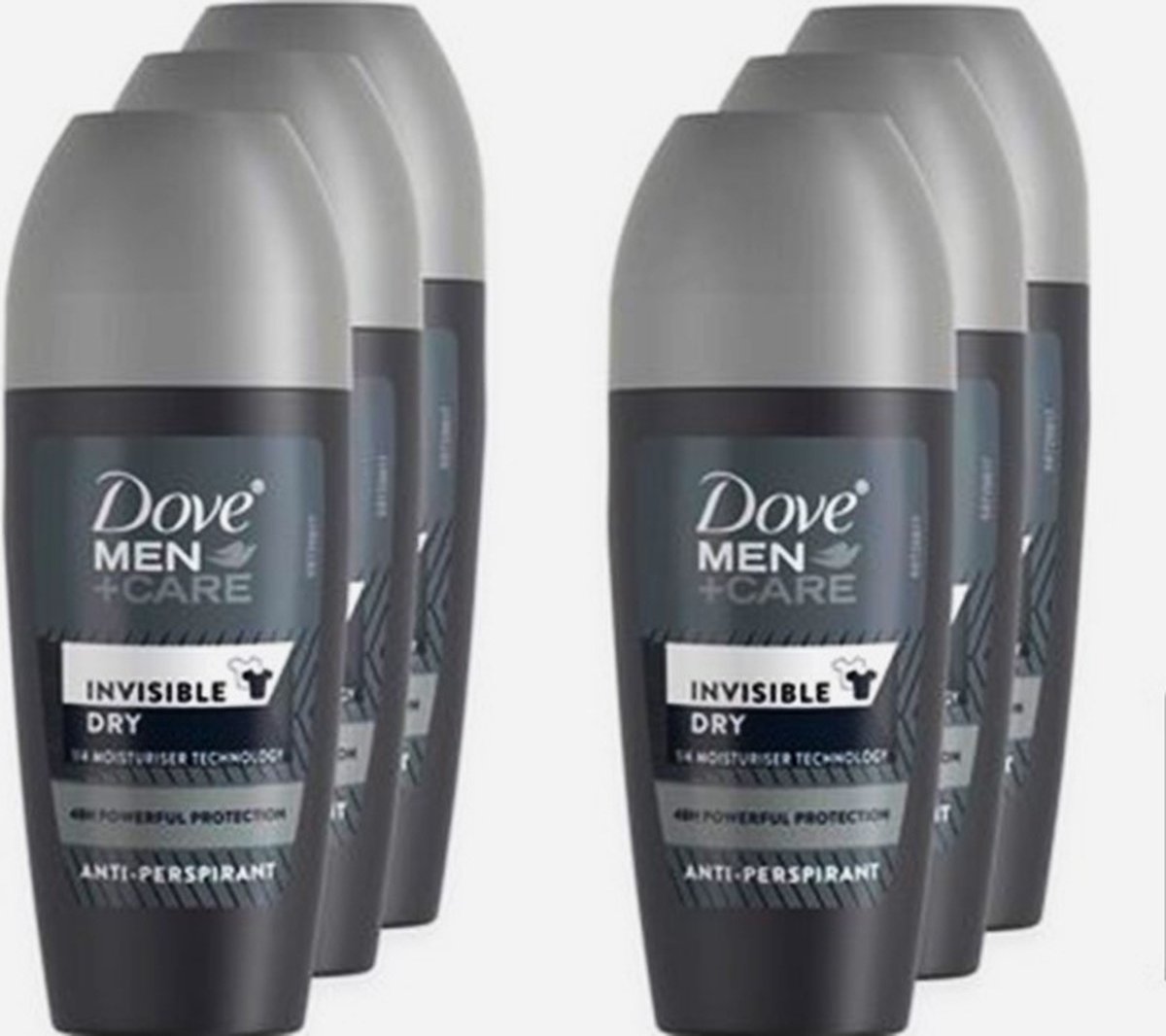 Goedkoopste Dove Men Care Deodorant Roller Invisible Dry - 6 x 50 ml - Voordeelverpakking