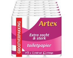 Artex Zacht & Sterk toiletpapier - 4-laags wc papier - 63 rollen (7x9)