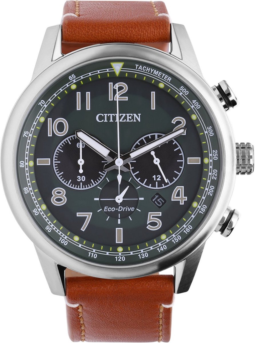 Citizen Horloge - Citizen heren horloge - Groen - diameter 43.1 mm - roestvrij staal