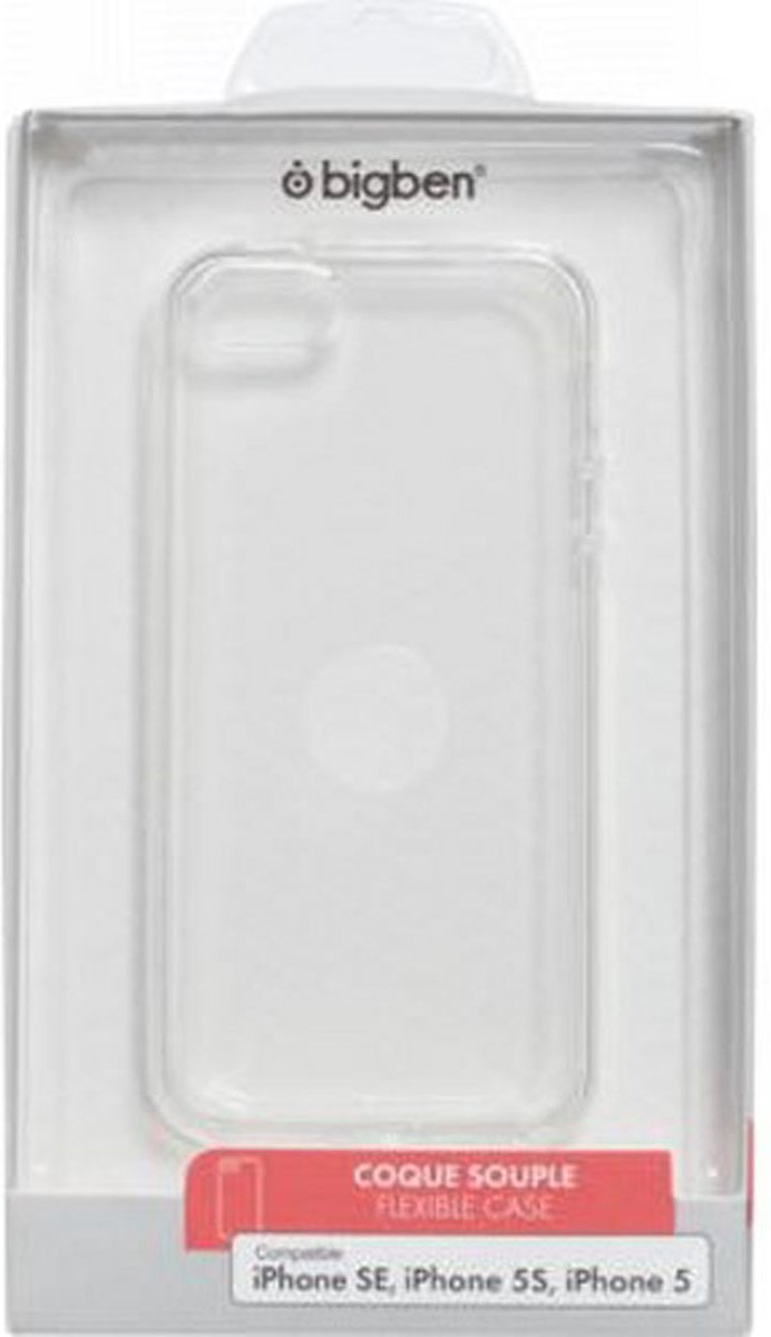 Bigben Connected, Hoesje geschikt voor iPhone 5 / 5S / SE - Flexibel & Dun, Transparant