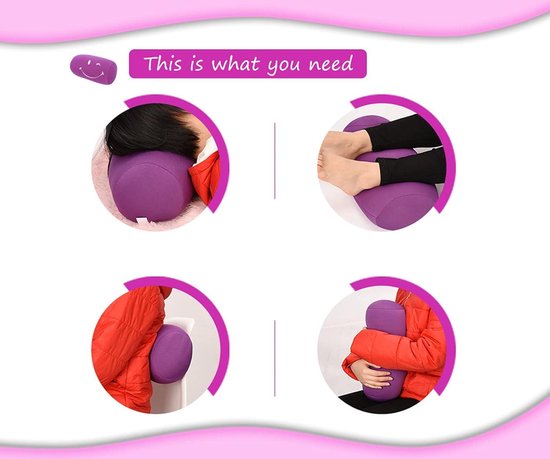 Ronde Kussens Micro Mini Microbead Rugkussen Rol Sierkussen Reizen Thuis Slaap Neksteun Comfortabel(zwart