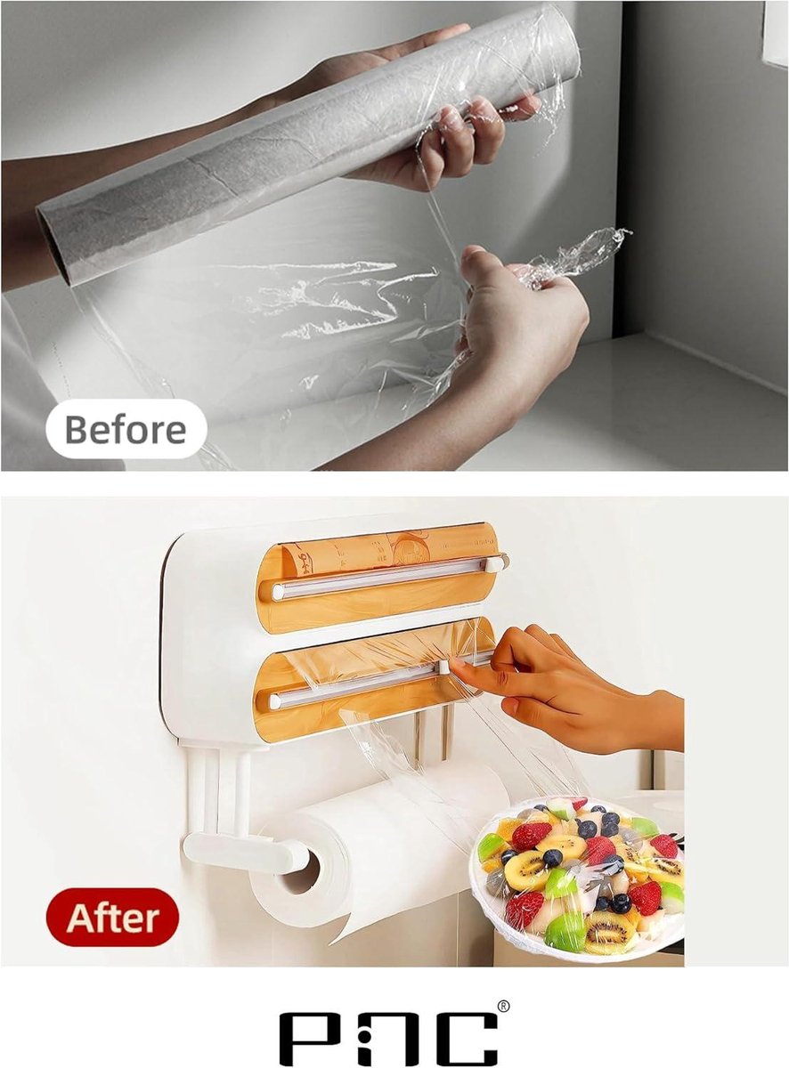 Keukenrolhouder Zonder Boren, Keukenrolhouder, Aan De Muur Gemonteerde Keukenroldispenser Papierrolhouder Keuken Zelfklevende Rolhouder Wandrolhouder Voor Keuken Badkamer Aluminium 28cm Zwart