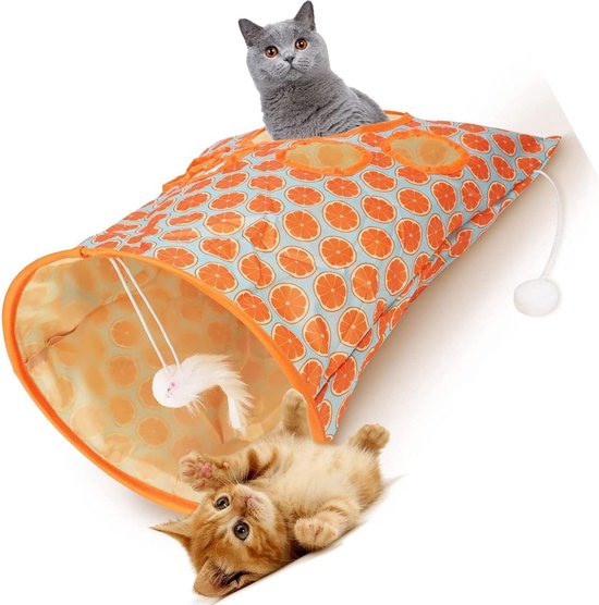 Kattenspeeltje - Hengel bal met veren kopen