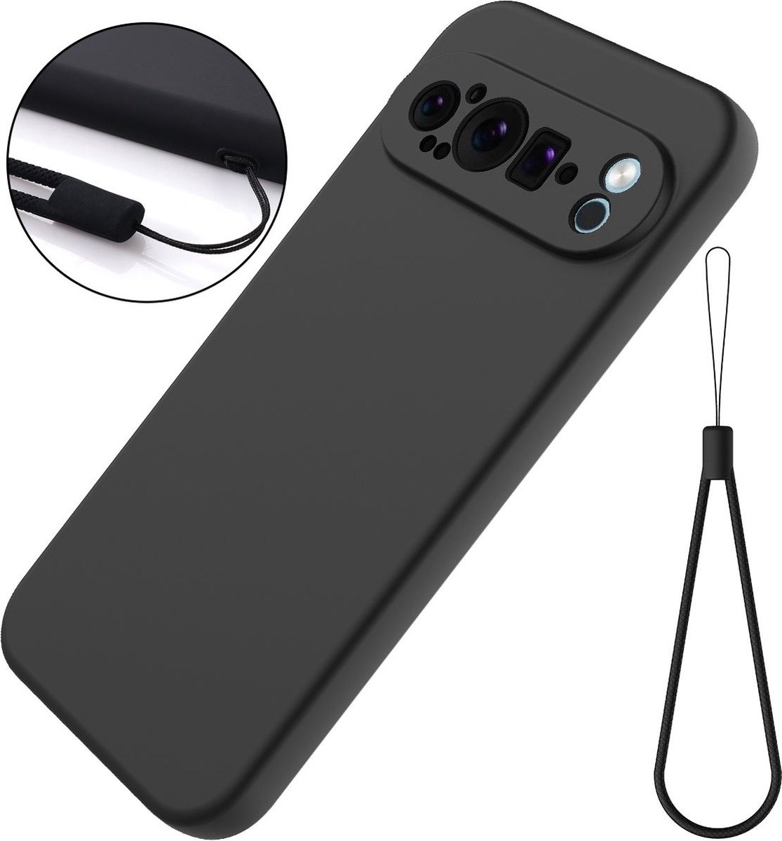 Mobigear Hoesje geschikt voor Google Pixel 9 Pro XL Telefoonhoesje Flexibel TPU | Mobigear Colors Backcover | Pixel 9 Pro XL Case | Back Cover - Zwart