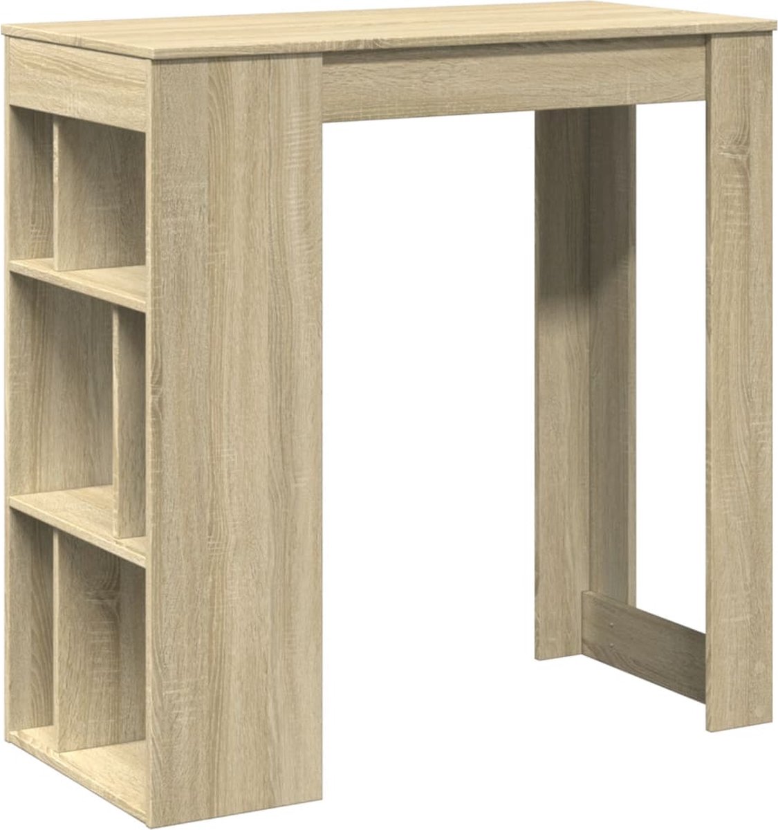 vidaXL Bartafel - met - rekken - 102x50x103,5 - cm - hout - sonoma - eikenkleur