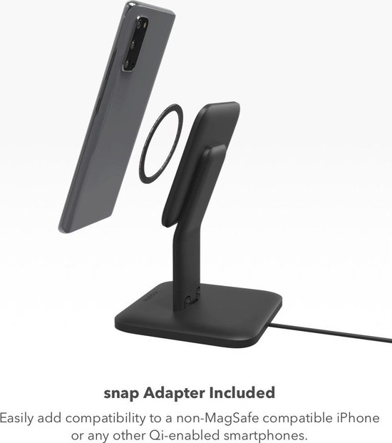 mophie snap+ - Support de chargement sans fil - 15 Watt - noir - Europe