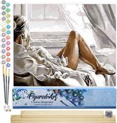 Calme avec vue sur la mer - 40x50 cm + cadre en bois DIY