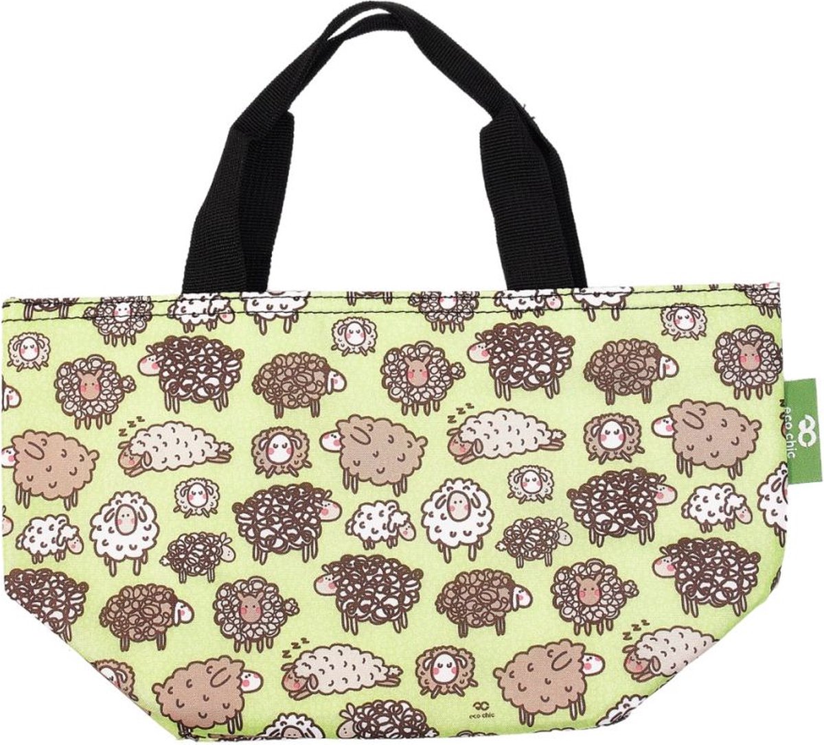Eco Chic - Cool Lunch Bag - C42GN - Green - Cute Sheep