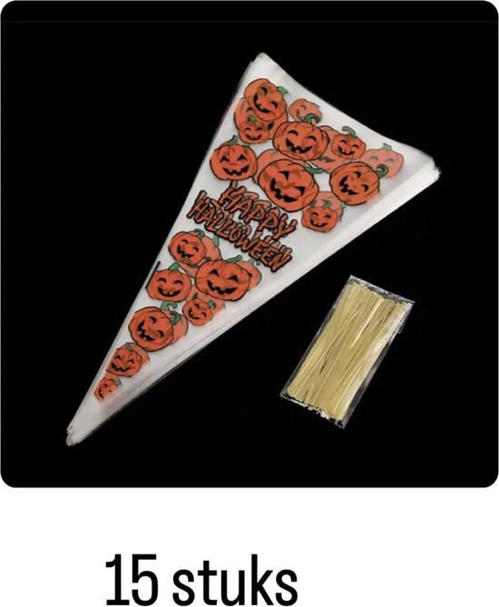 100 Stuks Halloween Snoepzakjes Met Konijnenoren – 14x23 Cm, 6 Ontwerpen, Inclusief 3 Stickers, Voor Trick-or-treat En Feestjes