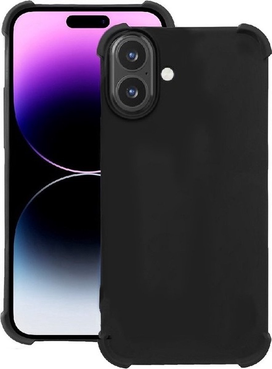 Cityhoesje – Anti Burst Anti Shock – BackCover – iPhone 16 – Zwart