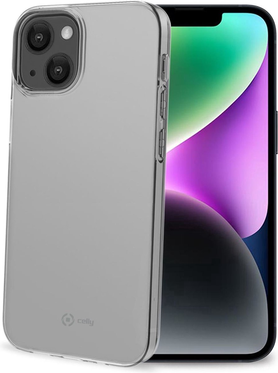 Celly Gelskin Siliconen hoesje - Geschikt voor Apple iPhone 14 - TPU Back cover - Transparant