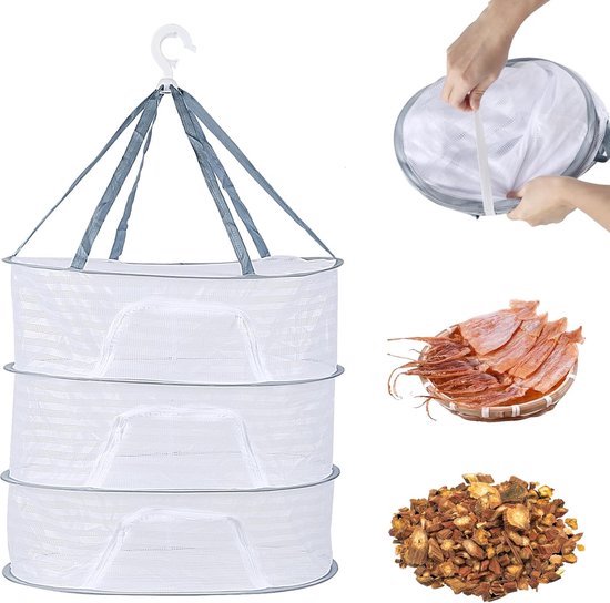 Yessetry Stapelbare Voedsel Droger Met Netto Houten Pasta Kruid Droogrekken Multifunctionele 2-Tier Voedsel Droger Houder