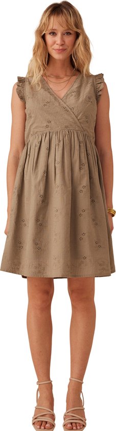 ENVIE DE FRAISE Robe courte grossesse en broderie anglaise manches volantées