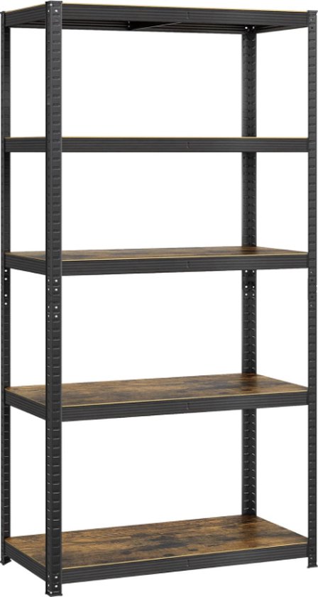 MIRA Home - Opbergkast - boekenkast - Bruin - metaal - 50x100x200