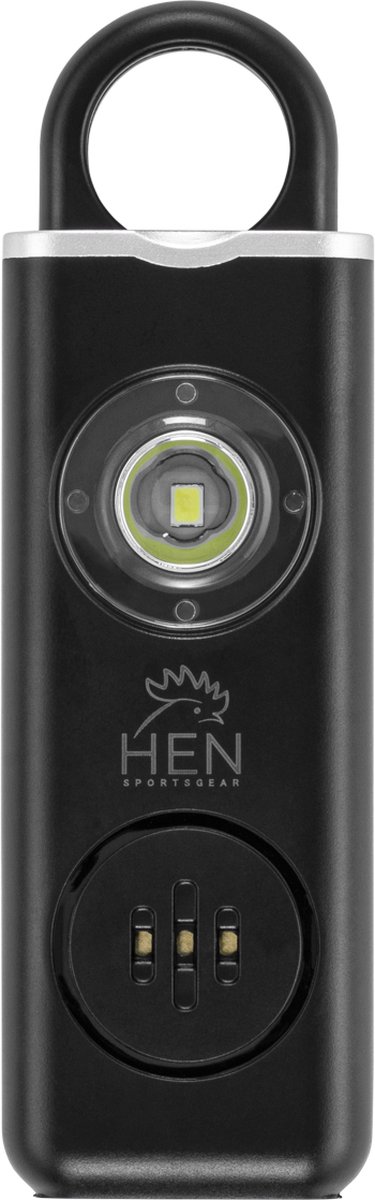 Persoonlijk alarm - zelfverdediging sleutelhanger sirene - veiligheid met LED verlichting - USB oplaadbaar
