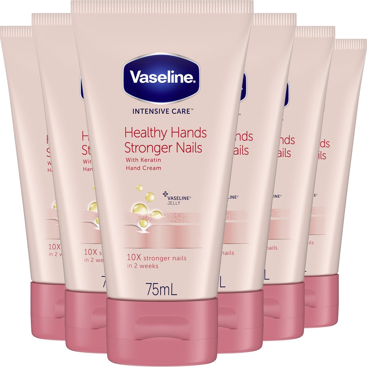 Vaseline - Handcreme - Intensive Care - Healthy Hands & Stronger Nails - 6 x 75 ml