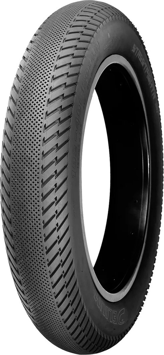 URBAN CITY STREETFIGHTER 20” FatBike Buitenband 20 x 4.0 inch ERTRO 100-406 20x4.0 Fat bike band 20inch - Ouxi – Knaap – Phatfour – Super73 - Zwart
