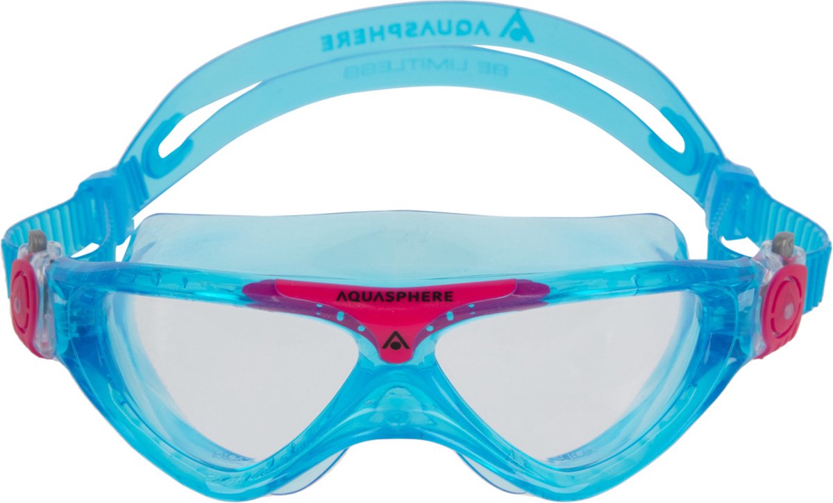 Aquasphere Vista Junior - Zwembril - Kinderen - Clear Lens - Turquoise/Roze
