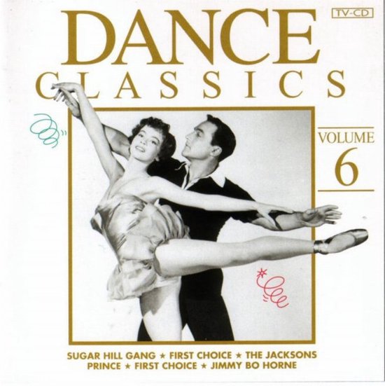 Dansende koppels op de cover van 'Dance Classics Volume 6'.