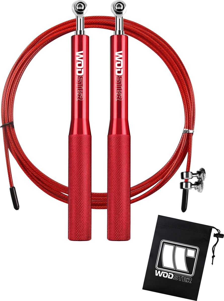 WODster - Professioneel Sport Springtouw - Verstelbaar Speedrope - Jump Rope - Snelle Rotatie voor CrossFit, Fitness & Cardio