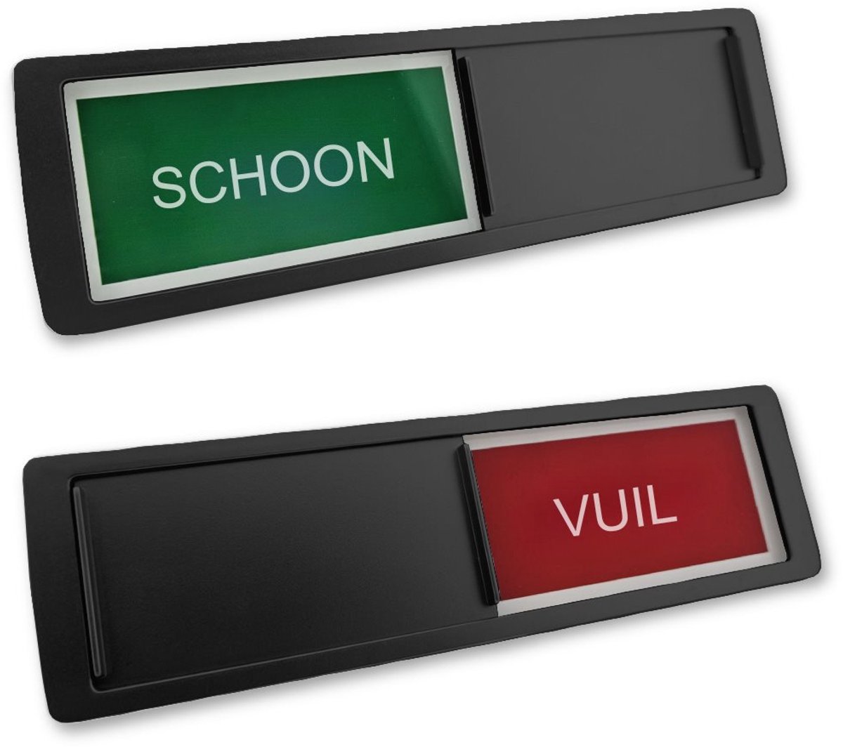 CombiCraft schuifbordje met "Schoon-Vuil" in zwart 178 x 50 mm - per 1 stuk