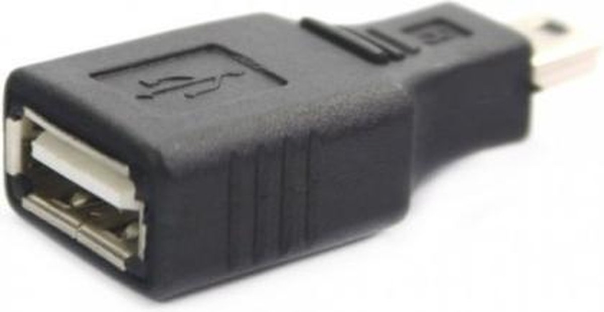 verschijnen ondeugd Aardappelen Adapter verloopstuk USB A Female naar mini USB B 5 Pin Male | bol.com