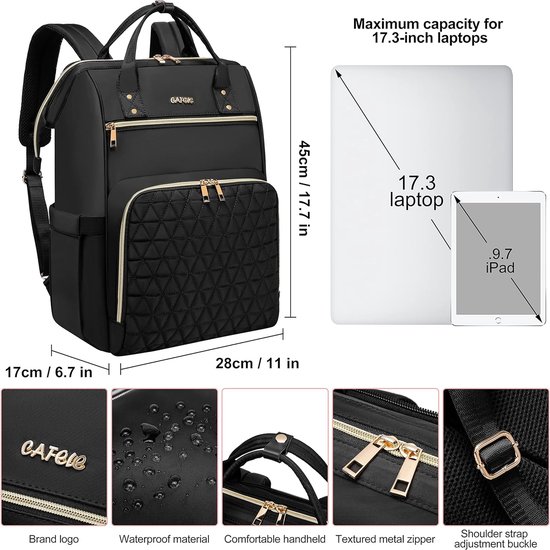 Mannen Laptop Rugzak 17 Inch Kantoor Werk Rugzak U... – Grandado