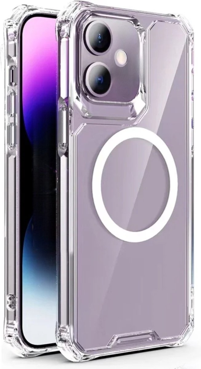 Cityhoesje - Anti Shock – iPhone 16 – Backcover - Magsafe - Transparant