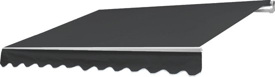 Markisen Gelenkarmmarkise 2,5x2m Markise Sonnenschutz Balkon Alu Markisenabdeckung Polyester Wasserdicht Klemmmarkise Anti Uv Sichtschutz Dunkelgrau Naizy 70218106