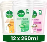Bol.com Dettol No-Touch Navulling - Aloe Vera - Extra Care Honey & Sheabutter - Sheabutter - 250ML x 12 aanbieding