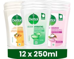 Dettol No-Touch Navulling - Aloe Vera - Extra Care Honey & Sheabutter - Sheabutter - 250ML x 12
