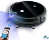 Stone Edge Robot Stofzuiger - Robotstofzuiger met Dweilfunctie - Laadstation - Camera - Afstandsbediening - Wifi & App - Dweilrobot - Huisdieren