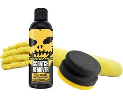 VooDoo Ride Scratch Remover set bestaande uit; Scratchremover 200 ml, Poetsdoekje 40 x40 cm., Handpolijst puk medium.