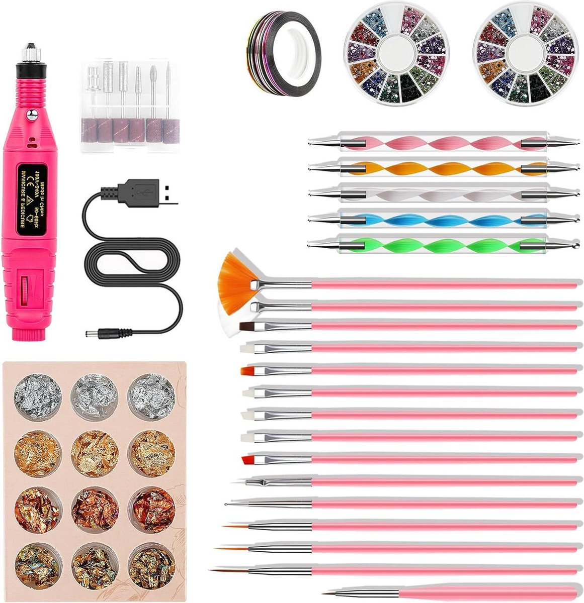 Goedkoopste Elektrische Nagelvijl - Nagelvijlen & Nagelboorset voor Acrylgelnagels