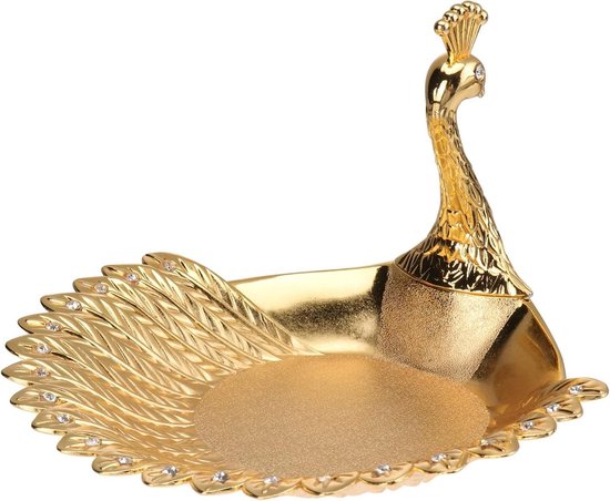Koffie Dienblad Vintage Stijl Goud Kleur Stevige Zinklegering