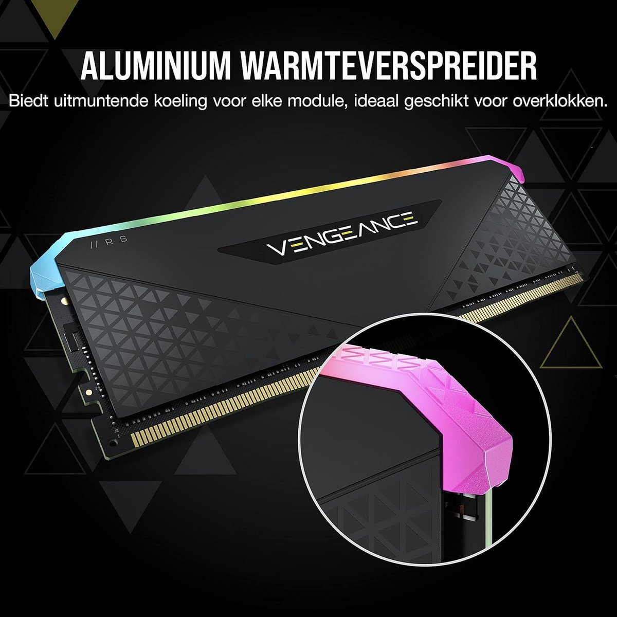 Corsair Vengeance Rgb Rs 16Gb Ddr4 3600 (Pc4-28800) C18 Desktop Memory - Zwart