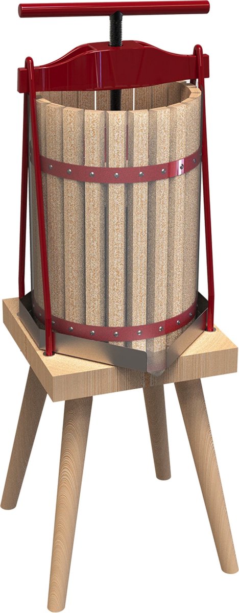 Frame fruitpers – met houten korf, inhoud 12L, wijnpers