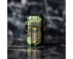 Cuberna Waterdichte Elektrische Plasma Aansteker USB oplaadbaar Camouflage - Wind en Storm bestendig - Geschikt voor Kaarsen, Vuurwerk, Sigaretten en BBQ