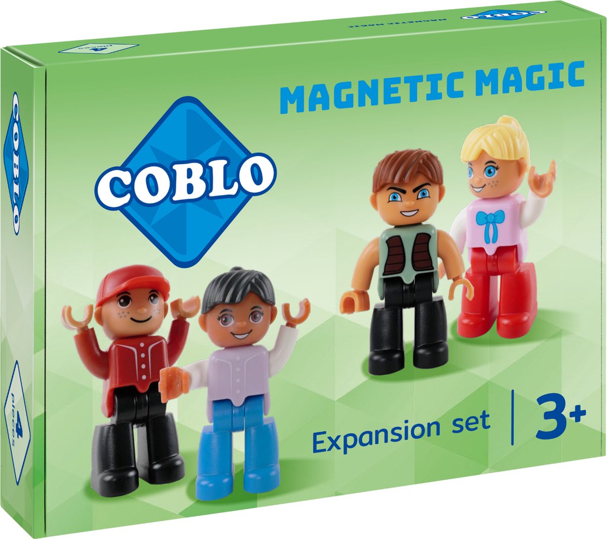 Coblo Uitbreidingsset - 4x Magnetisch speelgoed Poppetjes - Montessori speelgoed - STEM speelgoed - Cadeau kind - Speelgoed 3 jaar t/m 12 jaar