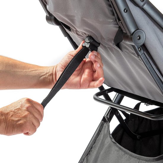 Wandelwagen Lichtgewicht en Ultra Compacte Reiswandelwagen Vliegtuig Handbagage - Grijs Oxford Buggy inklapbaar vliegtuig van KIDUKU — afbeelding 2